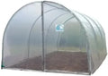 Serre Tunnel de Jardin 18m² Transparent, Acier Galvanisé, PE 200µ, Pieds Arrondis - Utilisation Toute Saison