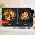 Klarstein Plaque à Induction 3400W, Double Feu, Compacte et Portable, Commande Tactile
