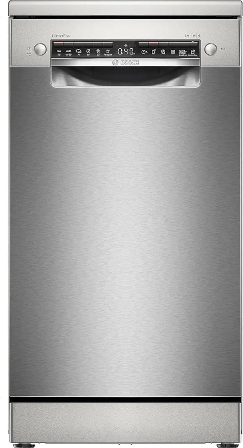 Lave-vaisselle 45cm Inox 10 Couverts Silencieux 44dB avec Home Connect