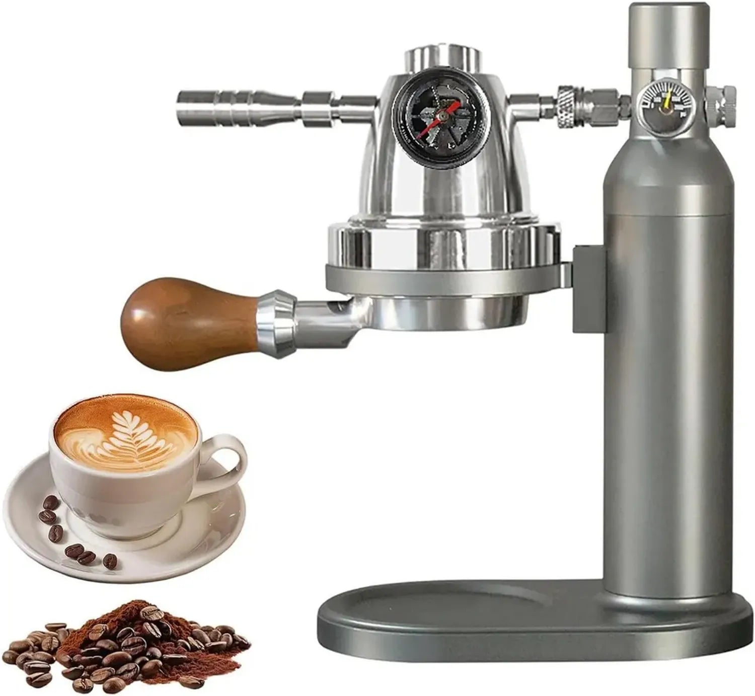 Cafetière Espresso Portative avec Pression Réglable, Idéale pour Camping et Voyages, Capacité 100 ml