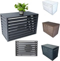Cache Climatisation Extérieure Aluminium, Grille de Protection Solaire et Pluie, Décoration d'Appareil Blanc 110 x 60 x 80 cm