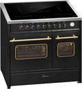 Cuisinière à Induction Rétro 90 cm - Modèle E 913 DF RU BL avec Surface Flexible
