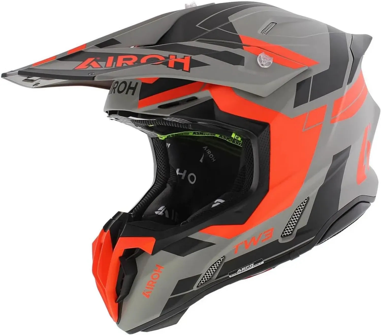 Casque Cross Airoh Twist 3.0 Dynasty Noir Gris Orange