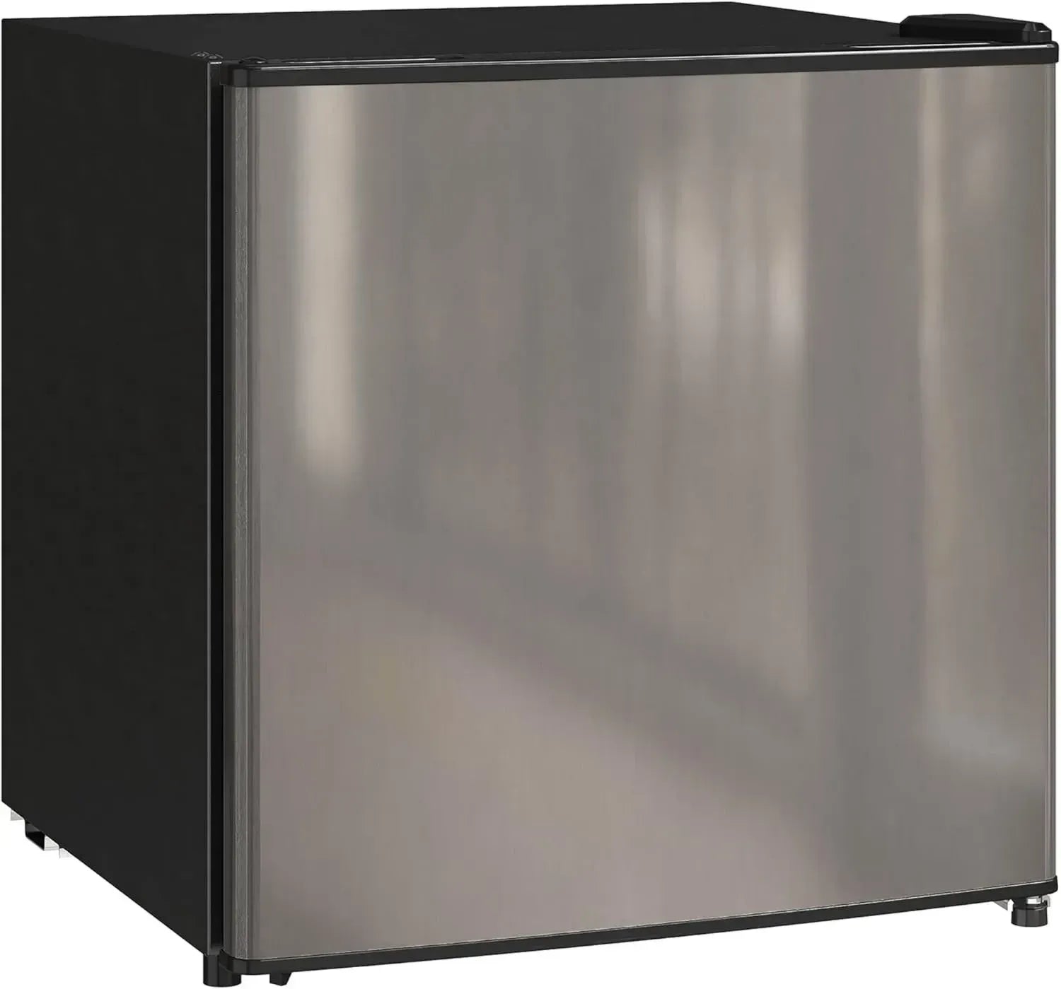 Mini Réfrigérateur Congélateur 46L, Ultra-Silencieux avec Porte Réversible et Thermostat Ajustable - Argenté