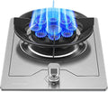 Réchaud à gaz 33cm cuivre, 5,2KW sécurité anti-flamme, verre trempé noir, idéal camping et voyage