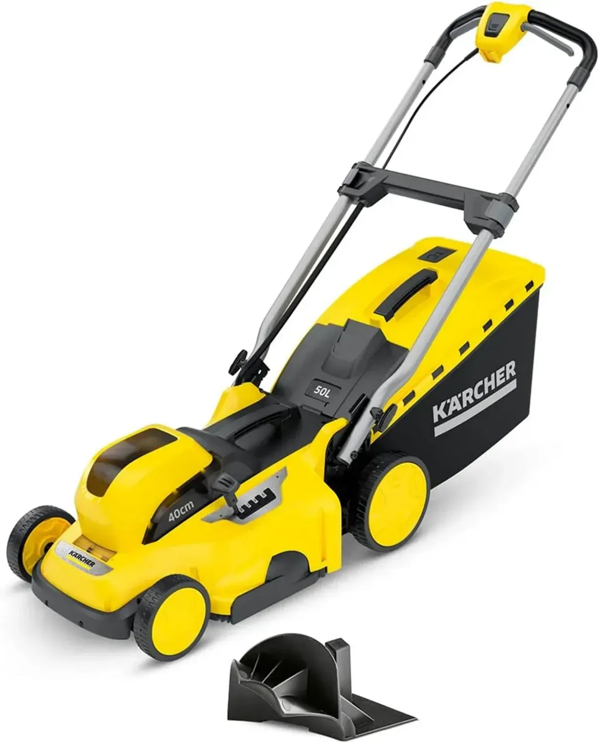 Tondeuse à Gazon Kärcher LMO 36-40, Sans Fil, Largeur 40 cm, Hauteur Ajustable 20-70 mm, Bac 50 L, Compatible Batterie 36 V