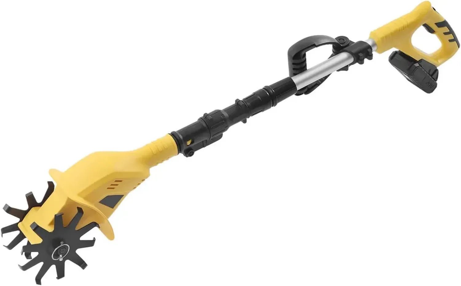 Motobineuse Électrique Sans Fil 20V, Cultivateur à Tige Réglable, Largeur 10 cm, Idéal pour Jardinage et Désherbage